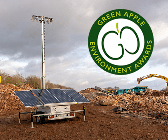 Green Apple Awards logo with ProLight on Construction Site