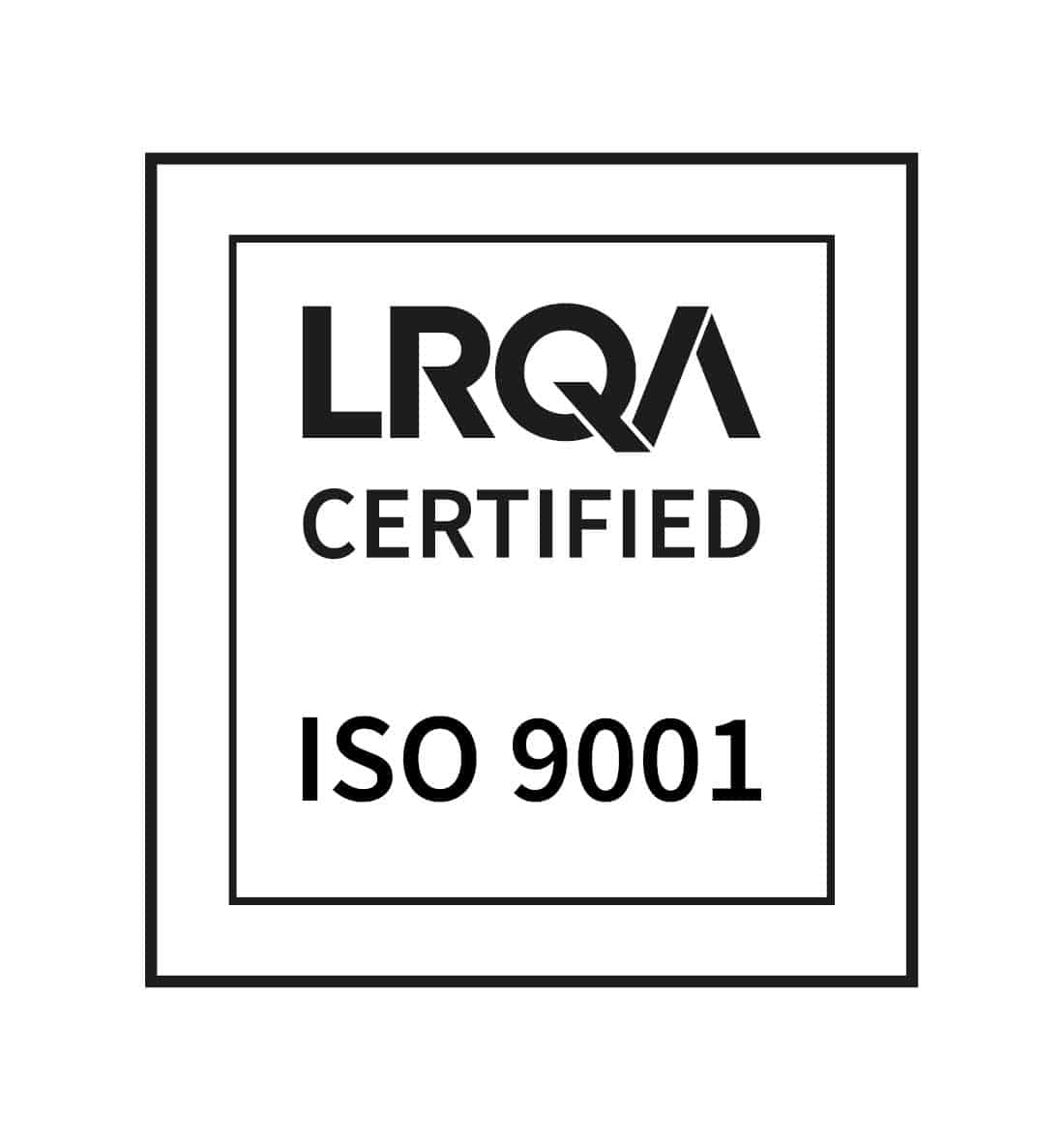 Lloyd's Register Quality Assurance ISO 9001 certified