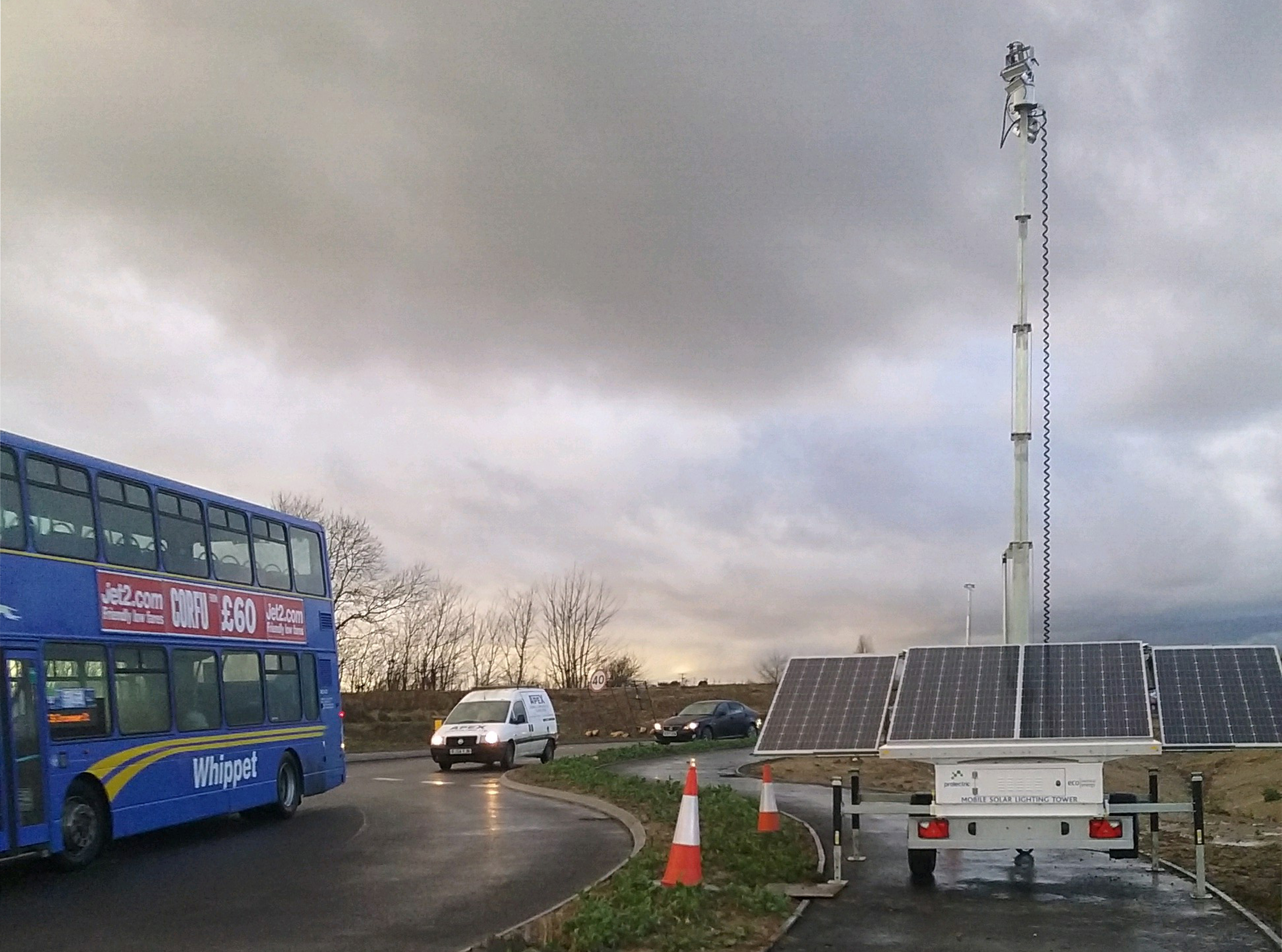 Prolectric ProLight on A14 road with traffic