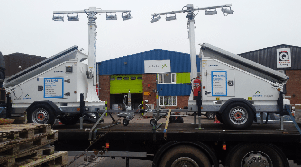 Two ProLights on lorry in front of Prolectric facility