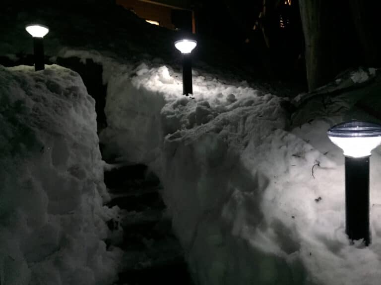ST Bollard on snowy path