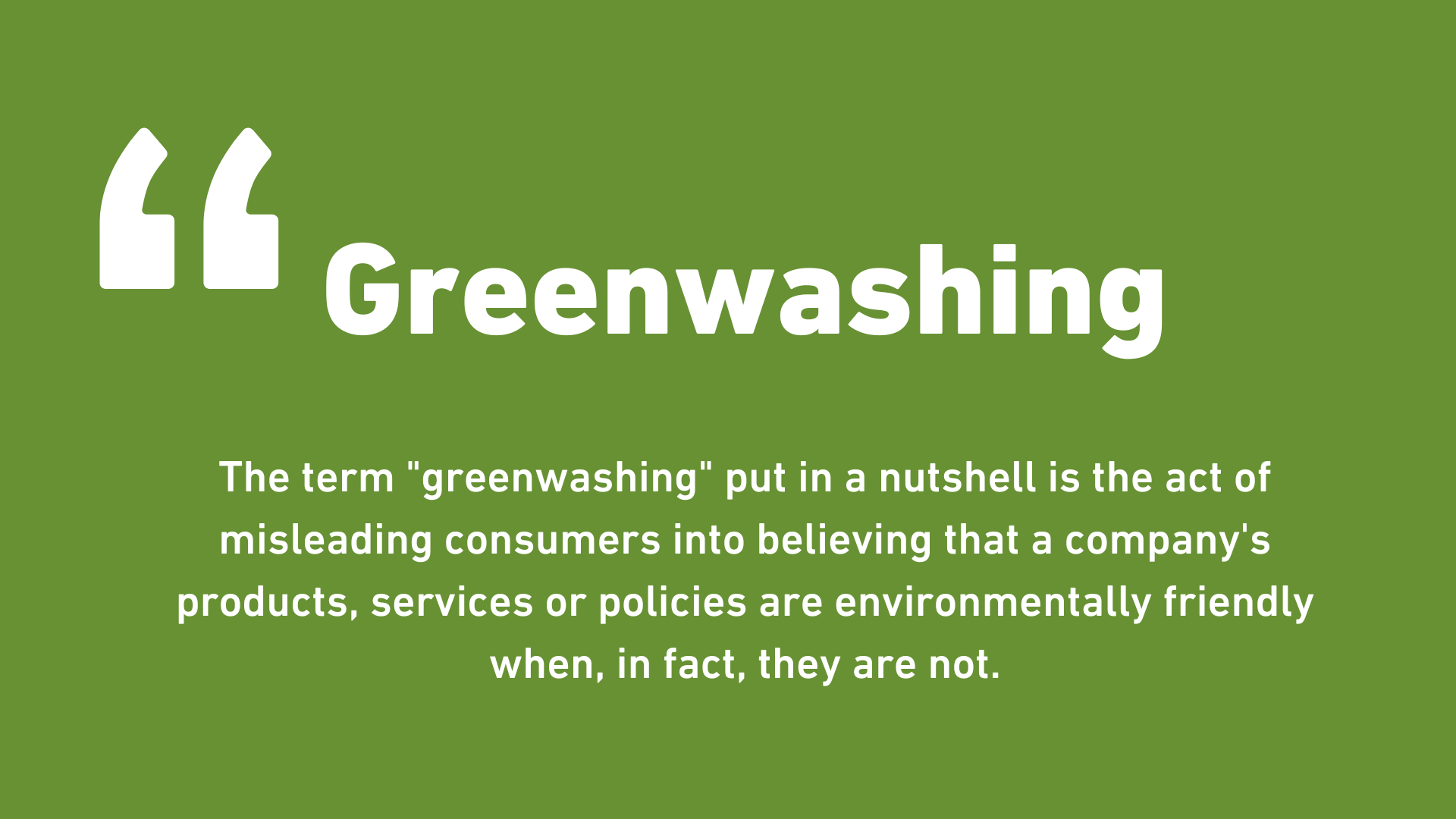 Greenwashing meaning